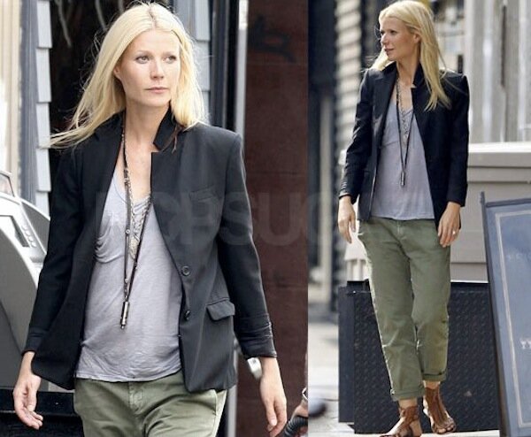 Gwyneth Paltrow wearing a piece from Falling Whistles Photo courtesy of The Style Hero 
